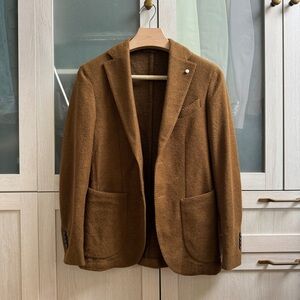 Luigi Bianchi Mantova Tobacco Brown Wool Blazer